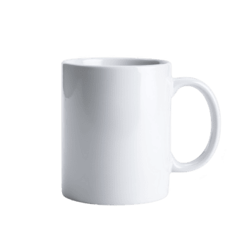 Taza Blanca de 11 Oz. Black ORCA Premium – Con caja Individual