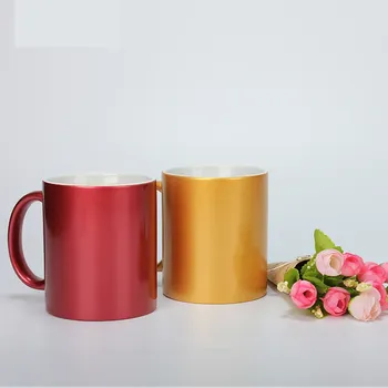 Doceperu Taza dorada y plateada con caja individual · 11oz