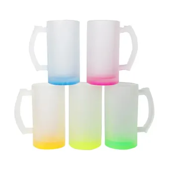 Chopp de Vidrio Pavonado 16 oz – Interior Azul