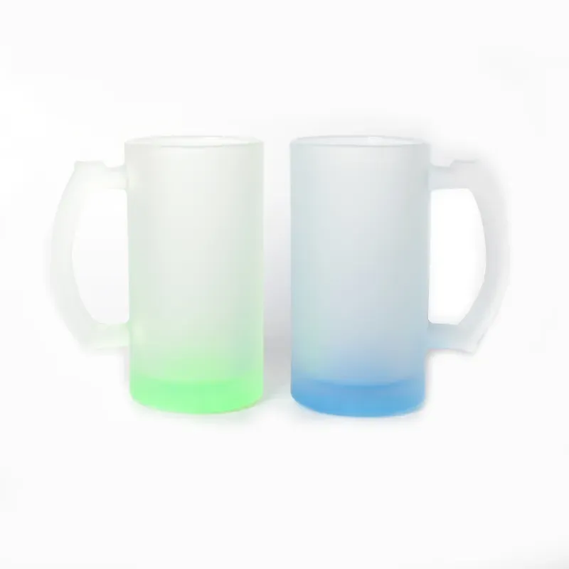 Chopp de Vidrio Pavonado 16 oz – Interior Azul