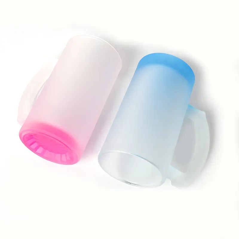 Chopp de Vidrio Pavonado 16 oz – Interior Azul