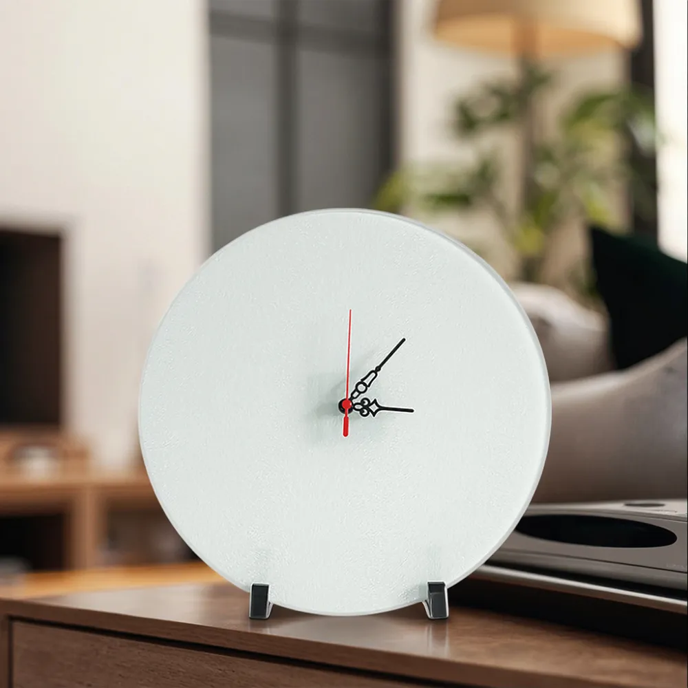 Doceperu Reloj de vidrio para sublimar · 30×30cm