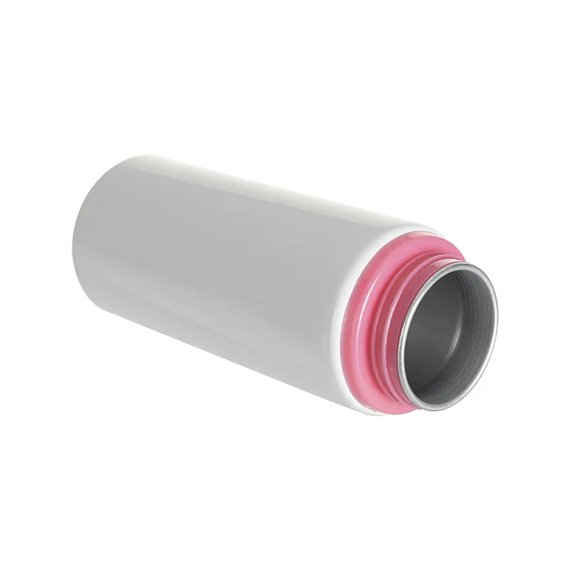 Botella de Aluminio 600ml con Caña y Tapa Rosada – Sublimable