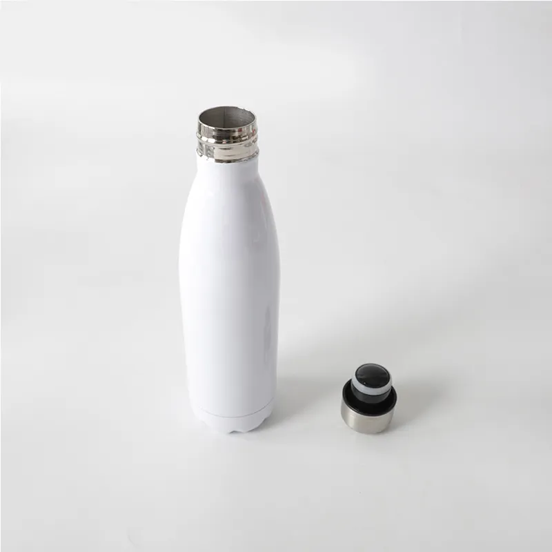 Botella Lechera Doble Pared Blanca · 500 ml – Acero Inoxidable para Sublimación Profesional