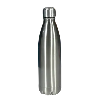 Botella Lechera Doble Pared Plateada · 500 ml – Acero Inoxidable para Sublimación Profesional