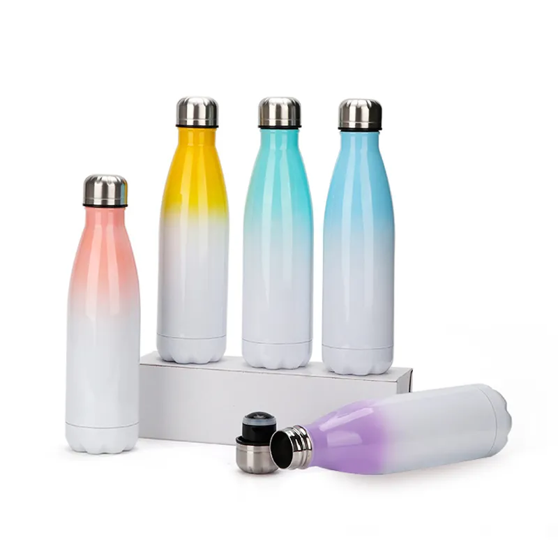 Botella Lechera Doble Pared Degradado de Colores · 500 ml