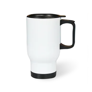 Jarra Viajera para Autos de Acero Inoxidable 14 oz Color Blanco