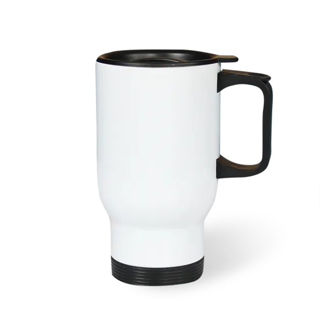 Jarra Viajera para Autos de Acero Inoxidable 14 oz Color Blanco