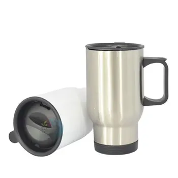 Jarra Viajera para Autos de Acero Inoxidable 14 oz Color Plata