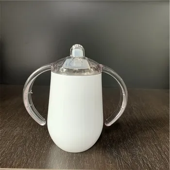 Vaso de Acero Inoxidable 300 ml Doble Pared Tipo Huevo – Blanco