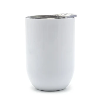 Htpmart Vaso Vinero de acero inoxidable blanco 300 ml para sublimación