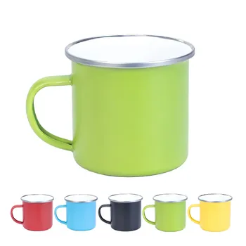 Taza Enamel Rojo 12oz para Sublimación – Colores Rojo, Verde, Amarillo, Naranja y Azul