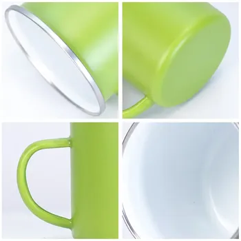 Taza Enamel Rojo 12oz para Sublimación – Colores Rojo, Verde, Amarillo, Naranja y Azul