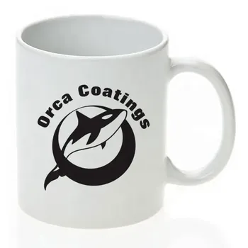 Taza Blanca de 11 Oz. Black ORCA Premium – Con caja Individual