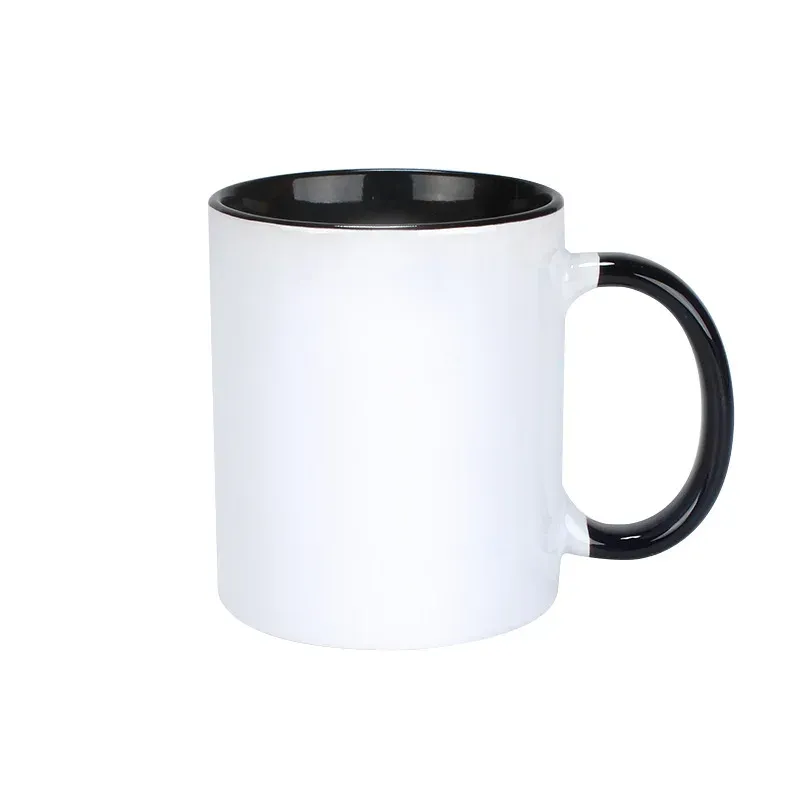 Taza 11 Oz Color Interno y Asa Negra – Para Sublimación