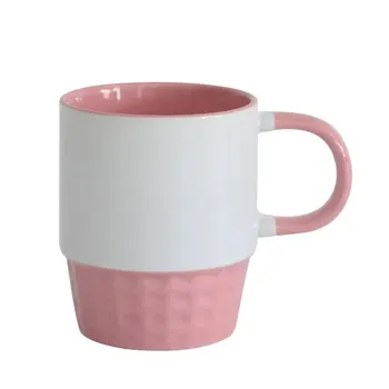 Taza Apilable Rosada 11 oz para Sublimación – DocePrint