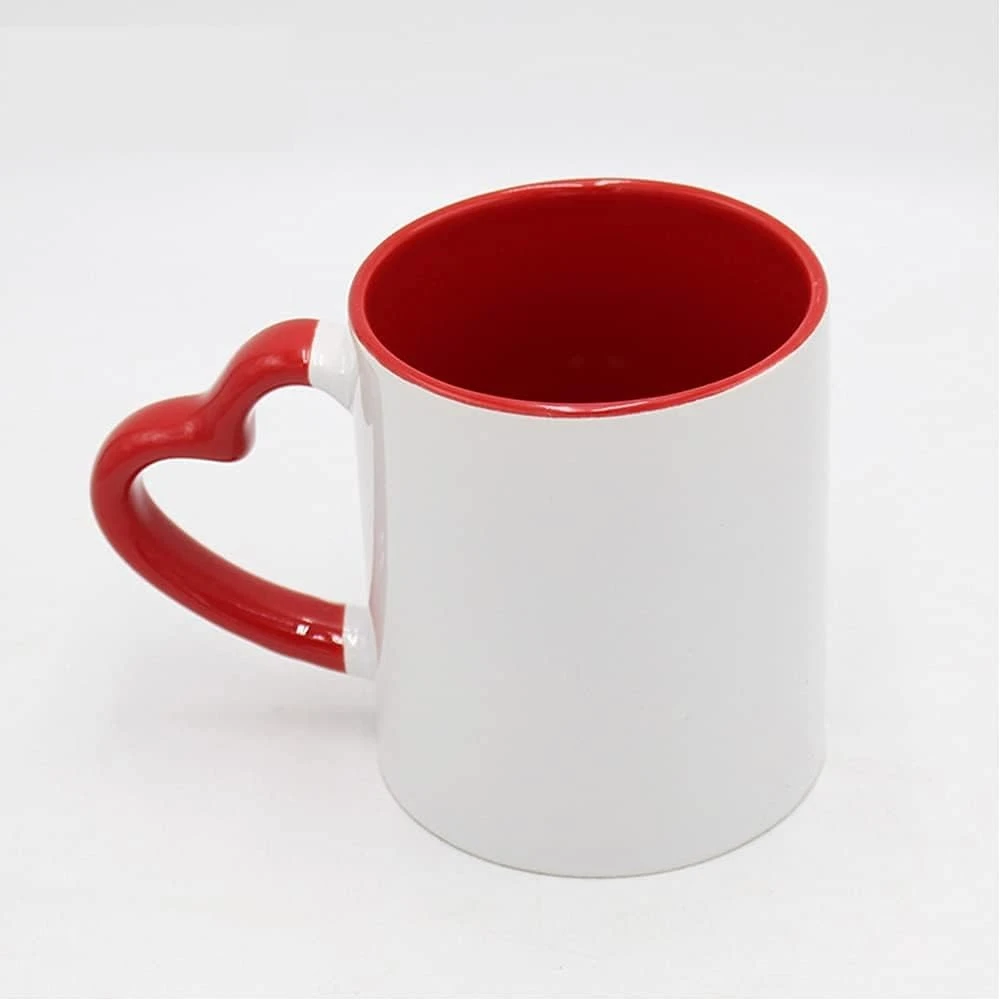Taza con Asa de Corazón Roja 11 oz – DocePrint