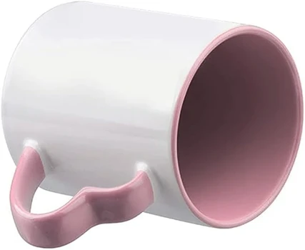 Taza con Asa de Corazón Rosada 11 oz – DocePrint