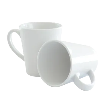 Doceperu Taza blanca cónica con caja individual · 12oz