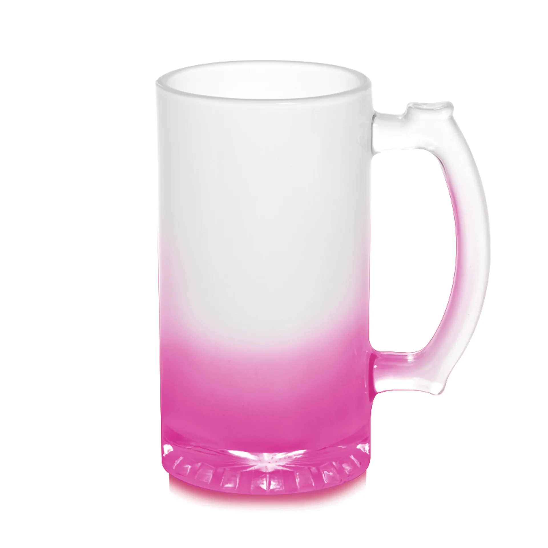 Chopp de Vidrio Pavonado 16 oz – Interior Rojo