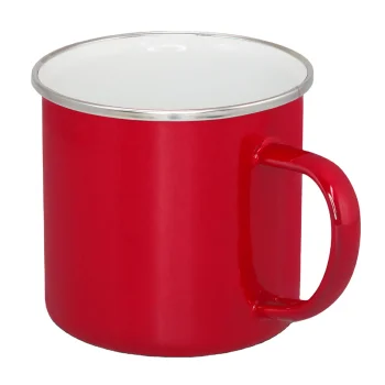 Taza Enamel Rojo 12oz para Sublimación – Colores Rojo, Verde, Amarillo, Naranja y Azul